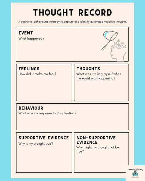 Automatic Negative Thoughts Worksheet, Savage Barbie, Counselling Worksheets, Study Skills Worksheets, Automatic Thoughts, Teletherapy Activities, Emotional Mastery, Automatic Negative Thoughts, Counseling Techniques