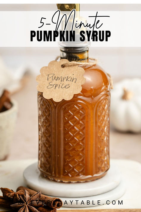 pumpkin syrup Cold Foam Drinks, Pumpkin Syrup Recipe, Pumpkin Spice Syrup Recipe, Pumpkin Cold Foam, Homemade Pumpkin Spice Syrup, Fall Coffee Recipes, Mini Pumpkin Muffins, Pumpkin Spice Creamer, Pumpkin Syrup