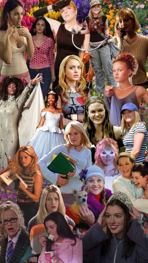 Iconic Rom Com Outfits, Iconic 90s, 2000s Romcom, Disney 2000s Aesthetic, 90s Movies Aesthetic, 2000s Rom Com Aesthetic, Movies Collage, 90s Rom Com Aesthetic, 2000s Movies