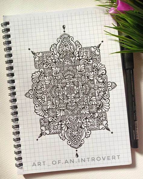 Grid Mandala Art, Square Grid Mandala, Grid Sketch, Geometrical Mandala, Grid Mandala, Square Mandala, Mandala Sketch, Graph Paper Designs, Mandala Art Therapy