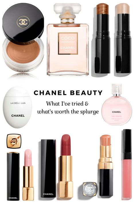 https://megmcsharry.com/2020/01/21/chanel-beauty-must-haves-and-dupes/ Best Chanel Makeup Products, Best Chanel Lipstick Shades, Chanel Essentials, Chanel Matte Lipstick, Warm Tone Lipstick, Chanel Makeup Looks, College Makeup, Chanel Blush, Chanel Lip