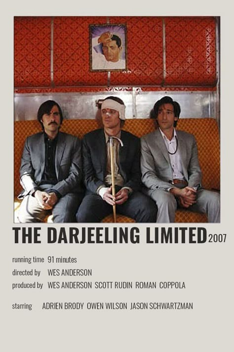 Wes Anderson The Darjeeling Limited, Wes Anderson Polaroid Poster, The Darjeeling Limited Poster, Wes Anderson Movies Posters, The Darjeeling Limited, Wes Anderson Movie, Movie Recs, Darjeeling Limited, Movies To Watch Teenagers