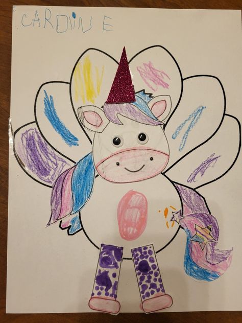 "Turkey in Disguise" as a unicorn Turkey In Disguise, Turkey Disguise, In Disguise, A Unicorn, School Projects