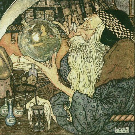 Edmund Dulac, Father Time, Fairytale Illustration, Illustration Vintage, Fairytale Art, Art Et Illustration, Arte Fantasy, Art And Illustration, Childrens Illustrations