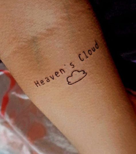 Seventeen's song *heaven's cloud* tattoo inspiration Kpop Seventeen Tattoo Ideas, Tattoo Ideas Seventeen Kpop, Seventeen Inspired Tattoos Kpop, Seventeen Tatoos Kpop, Heaven's Cloud Seventeen, Kpop Tattoos Seventeen, The8 Tattoo, Svt Inspired Tattoo, Heaven Clouds Tattoo