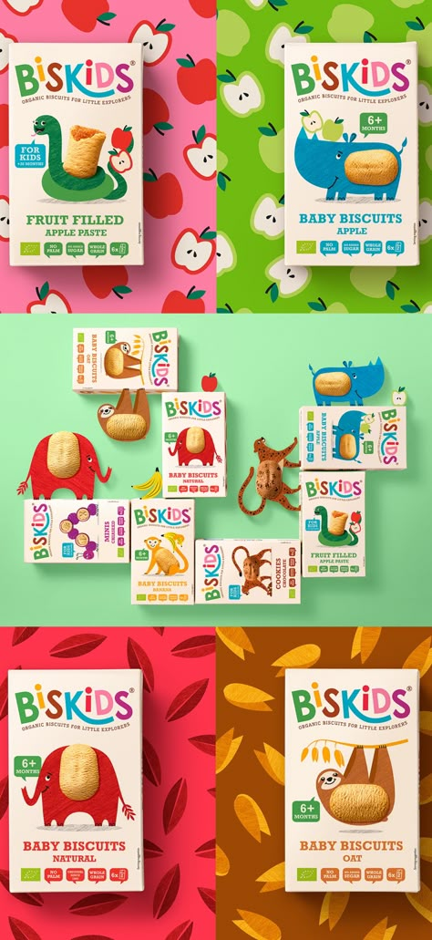 Fun Product Packaging, Heart Packaging Design, Cookies Packaging Design Branding, Playful Packaging Design, Kids Branding Design Logos, Playful Branding Design, Baby Packaging Design, Baby Food Packaging Design, Toys Packaging Design