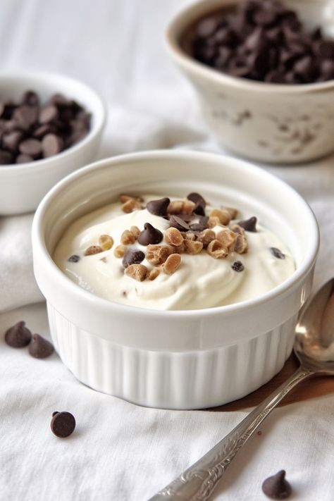 Cookie Dough Greek Yogurt, Greek Yoghurt Recipes, Greek Yogurt Cookie Dough, Chobani Yogurt, Eggless Cookie Dough, Chobani Greek Yogurt, Peanut Butter Nutella, Vanilla Greek Yogurt, Kitchen Recipe