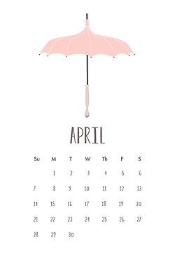 crêpes suzette & a camera [oh Suze q] Hello April, 달력 디자�인, April Showers Bring May Flowers, I Believe In Pink, Calendar Wallpaper, Under My Umbrella, Pink Easter, Spring Is In The Air, Spring Fever