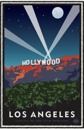 Old Hollywood Graphic Design, Hollywood Illustration, Hollywood Logo, Theater Art, Hollywood Aesthetic, Hollywood Poster, Wanderlust Decor, Hollywood Art, Scrapbook Cover