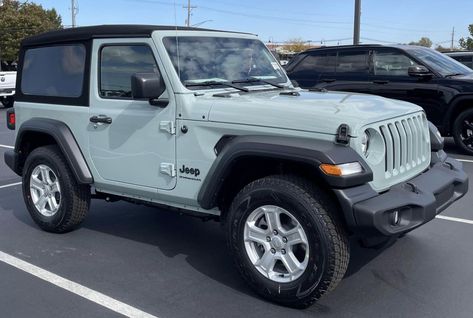 Jeep Wrangler JL Sport S Earl Blue Special Edition Light Green Jeep Wrangler, Mint Jeep Wrangler, Mint Green Jeep Wrangler, Light Blue Jeep Aesthetic, Earl Gray Jeep Wrangler, Earl Jeep Wrangler, Earl Grey Jeep Wrangler, Earl Grey Jeep, Light Blue Jeep Wrangler