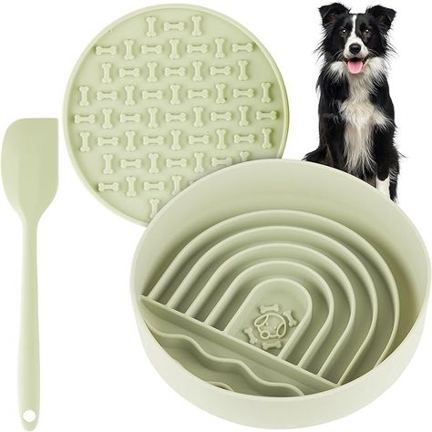 Amazon.com: Hertzko Silicone Slow Feeder Dog Bowl Set - Bowl, Lick Mat, Spatula - Silicone Slow Feeder Dog Bowls - Dog Slow Feeder - Slow Feeder Cat Bowl - Cat & Dog Food Bowl - Pet Supplies : Pet Supplies Slow Feeder Dog Bowls, Dog Slow Feeder, Slow Feeder Dog, Dog Bowl Mat, Slow Feeder, Cat Bowl, Dog Bowl, Dog Feeding, Food Bowl