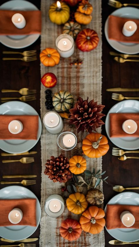 Create a memorable autumn ambiance with these stunning fall table settings From rustic to elegant these wedding table ideas will elevate your decor Spruce up your round table with dollar tree autumn dinner decorations in your cozy dining room Embrace the beautiful and casual vibes of the season Front Porch Living, Thanksgiving Decor Ideas, Kitchen Porch, Outdoor Farmhouse, Modern Thanksgiving, Thanksgiving Dinner Table, Porch Living, Thanksgiving Decorations Diy, Delicious Thanksgiving