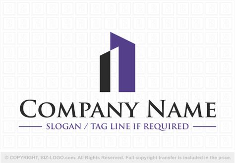 Pre-designed logo 6390: Purple Building Logo Purple Building, Logo Purple, Brochure Design Layout, Building Logo, Logo Number, Construction Logo, Interesting Design, Real Estate Logo, 로고 디자인