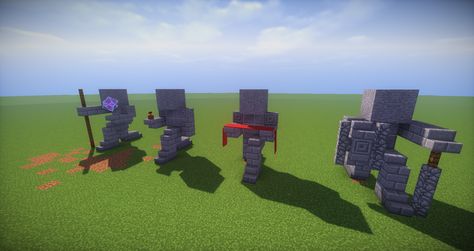 Minecraft Statues                                                       … Minecraft Small House, Houses Blueprints, Minecraft Statues, Minecraft Banners, Minecraft Medieval, Cool Minecraft Houses, Minecraft Furniture, Minecraft Plans, Minecraft Construction