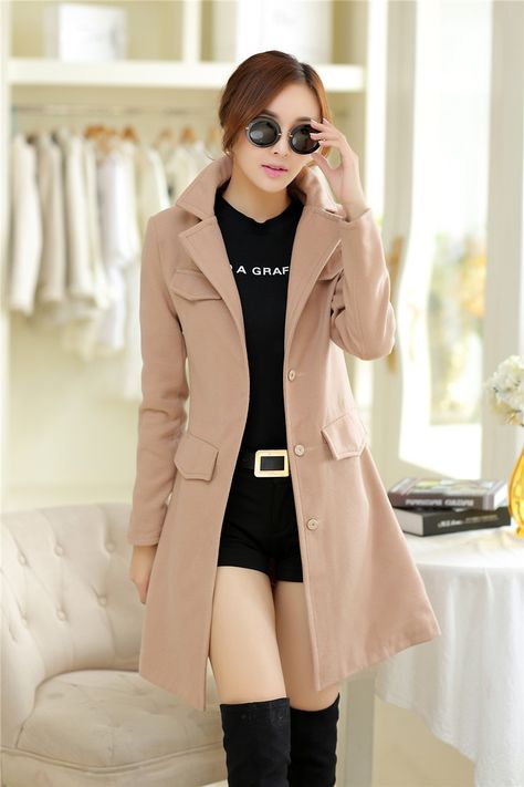 Cheap wool boots for women, Buy Quality coated glass directly from China wool cape coat Suppliers: New 2015 Fashion Abrigos Mujer Female Overcoat Casacos De Inverno Sobretudo Femininos Women Autumn Winter Wool CoatUSD 4 Wool Winter Coat, Women Overcoat, Coat Outfits, Warm Outfits, 가을 패션, Coat Fashion, Coat Dress, Winter Coat, Parka