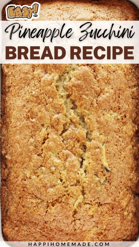 Sweet, moist, and a breeze to make, this Pineapple Zucchini Bread is a must-try! If you're searching for the perfect zucchini bread recipe or browsing zucchini bread recipes, this one is ideal for easy breakfasts or a snack the entire family will enjoy! Zucchini Bread Recipe Easy, Apple Zucchini Bread Recipes, Pineapple Bread Recipe Easy, Pineapple Zucchini Bread Recipes, Zucchini Bread Recipes Moist Easy, Zucchini Recipes Bread, Zucchini Bread With Pineapple, Orange Zucchini Bread Recipe, Pineapple Zucchini Bread