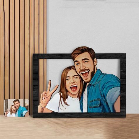 Personalized Custom Photo 3D Wooden Photo Frame Photo To Digital Art, Family Frame Ideas Creative, Art Ideas For Best Friends, Latest Gift Ideas, Custom Anniversary Gifts For Him, Gifts For Office Friends, Handmade Art Gifts, Custom Photo Gifts, Custom Gift Ideas For Him