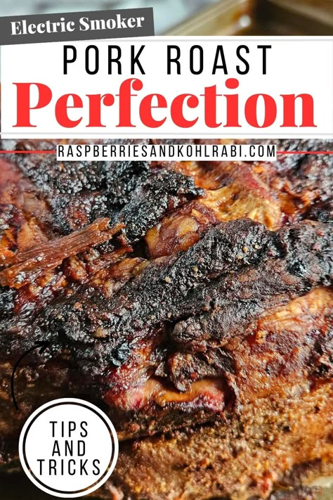 Close up of a smoked pork roast Smoked Bone In Pork Roast, Pork Roast On Smoker, Smoked Pork Sirloin Roast, Boston Button Recipes Pellet Smoker Pork, Traeger Pork Roast, Pork Roast Smoker, Smoked Pork Roast Recipes Smokers, Smoked Pork Loin Electric Smoker, Smoked Pork Butts On Electric Smoker