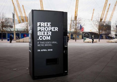 Beer by the O2: Head down to Peninsula Square to claim your free drink Beer Vending Machine, Vending Machine Design, Stall Design, Free Beer, Stall Designs, Market Stall, Market Stalls, April 26, Vending Machine