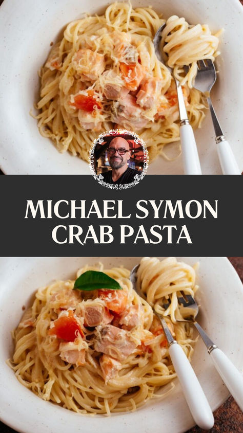 Michael Symon Crab Pasta Crab Pasta Dishes, King Crab Pasta, Crab And Pasta Recipes, Crab Scampi Pasta, Crab Paste Recipe, Soft Food Dinners, Pasta With Crab Meat, Crab Meat Pasta, Crab Pasta Recipes