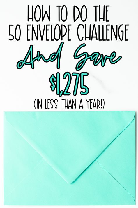 Envelop Money Saving Challenge, Envelope Savings Challenge 1-52, Easy Money Saving Challenge, 50 Envelope Savings Challenge, Envelope Money Saving Challenge, 50 Envelope Challenge, Envelope Savings Challenge, Saving Methods, Envelope Budget System