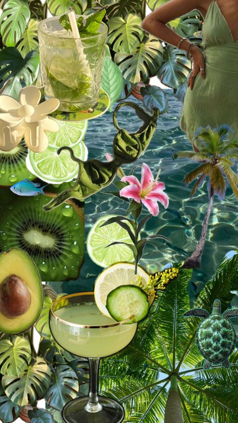 #summer #green #aesthetic #goal #greenlife #verte #holidays #mojito #lime #avocado #kiwi Summer Green Aesthetic, Summer Green, Iphone Homescreen Wallpaper, Abstract Art Wallpaper, Island Vibes, Homescreen Wallpaper, Cute Wallpaper Backgrounds, Green Aesthetic, Mojito