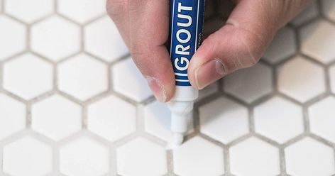 The 5 Best Grout Pens To Buy White Tile Paint, Clean Grout Lines, Easy Home Renovations, Grout Pen, Simple Bathroom Renovation, Tile Paint, Grout Sealer, Tile Grout, Grout Color