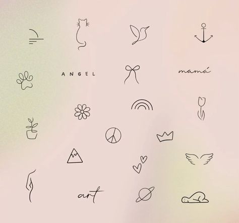 Mini Tattoos Aesthetic, Small Fine Line Tattoo Ideas, Mini Tats, Minimalist Tattoo Small, Tiny Tattoos For Women, Simple Tattoos For Women, Small Girly Tattoos, Magic Runes, Single Needle Tattoo