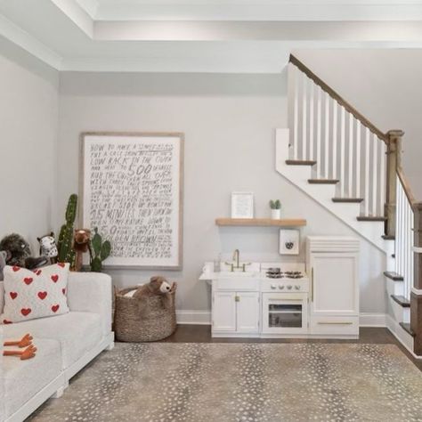 Shop Mallory Ervin on Instagram: "SOLD Pottery Barn Kids Chelsea Kitchen $399 60”wide x 16” deep x 37” tall at fridge" Pottery Barn Playroom, Family Room Playroom, Bonus Room Design, Play Market, Rec Room, Play Kitchen, Bonus Room, Pottery Barn Kids, Traditional House