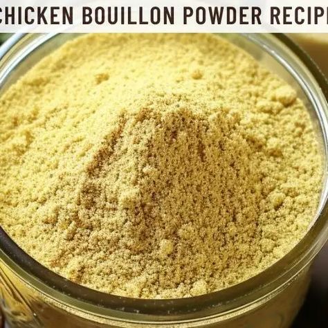 Chicken Bouillon Powder Recipe - Easy Kitchen Guide Homemade Chicken Bouillon Powder, Chicken Bullion Recipe, Chicken Bouillon Powder Recipe, Homemade Chicken Bouillon, Chicken Bouillon Recipe, Bouillon Recipe, Chicken Bouillon Powder, Amish Chicken, Chicken Bullion