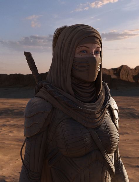 Desert Outfit Fantasy, Desert Aesthetic Fashion, Desert Clothing, Dune Characters, Concept Art Character Design, Desert Outfit, Dune Frank Herbert, Desert Aesthetic, Dune Art