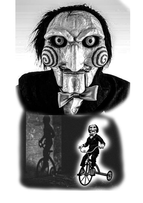 Jigsaw Tattoo Stencil, Saw Jigsaw Tattoo, Saw Tattoo Design, Jigsaw Tattoo Design, Saw Tattoo Jigsaw, Saw Movie Art, Jigsaw Drawing, Scary Tattoo Designs, Horror Tattoo Ideas Dark Art