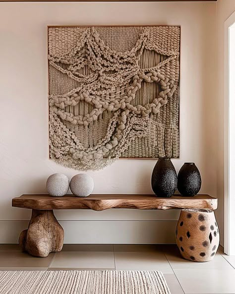 Minimal Textile Headboard for a Contemporary Hotel Rooms — Ranran Design Studio Textile Art Linen Art, Japandi Art, Contemporary Hotel, Contemporary Textiles, Textile Wall Art, Macrame Wall Art, Hand Woven Textiles, Room Ambiance, Hotel Interiors