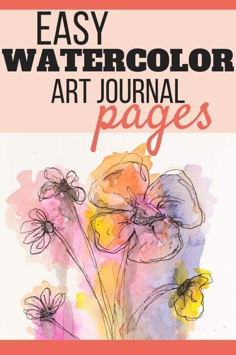 Easy Watercolor Art Journal Pages You Can Do in 20 Mins or Less - Artful Haven Painting Skills, Frida Art, Art Journal Prompts, Watercolor Art Journal, Art Journal Tutorial, Watercolor Flowers Tutorial, Beginner Art, Watercolor Paintings For Beginners, Watercolor Journal