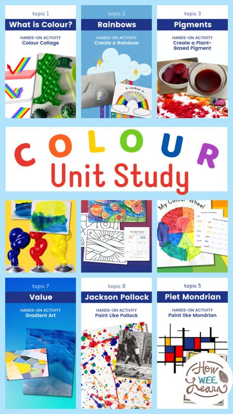 Exploring Colour! The Unit Study! Color Theory Activities, Color Theory For Kindergarten, Colour Mixing Art Activities, Mixing Colours Activities, Exploring Colours Preschool, Artist Unit Study, Color Theory For Kids, Colouring Mixing Activities, Colour Mixing