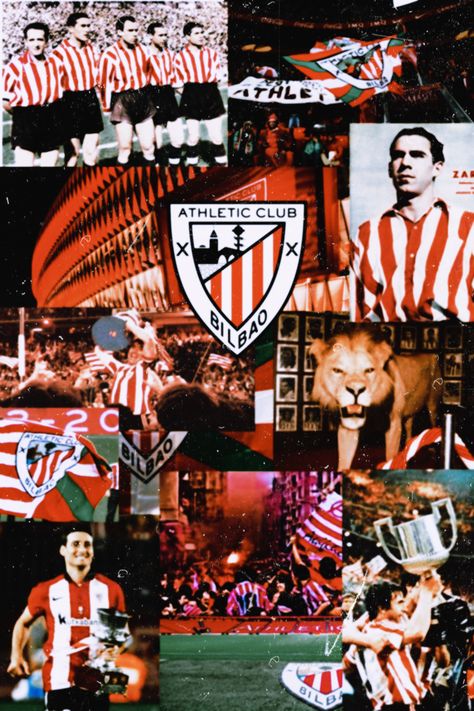 #athleticbilbao #bilbao #athletic #laliga #basco #wallpaper #background Outfits Athletic, Athletic Club, Football Lovers, Athletic Clubs, Football Wallpaper, Bilbao, Football Club, Football, Collage