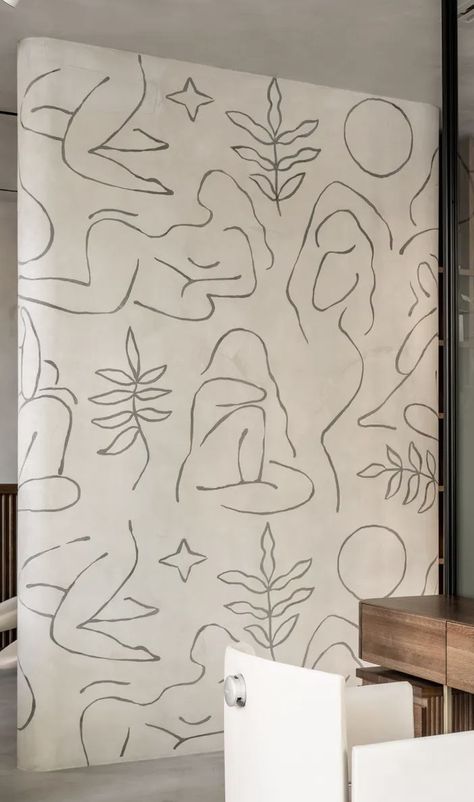 Wall Murals Diy, Interior Murals, Wall Signage, Clinic Interior Design, Wallpaper Interior, Powder Room Design, Beauty Salon Interior, Salon Design, Room Wallpaper