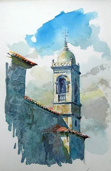 The Sketchbook, Watercolor Architecture, Watercolor Paintings Easy, Watercolor Painting Techniques, 수채화 그림, Watercolor Landscape Paintings, Watercolor Sketch, Urban Sketching, Watercolor Inspiration