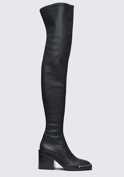 ‎‎HAILEY THIGH HIGH BOOT ‎ auf offizieller Alexander Wang Website shoppen; browsen Sie in unseren Kollektionen: Accessoires, Taschen, Schuhe, Jeans, Ready-to-Wear. Alexander Wang Boots, Wide Calf Knee High Boots, High Boots Outfit, Ready To Wear Fashion, Footwear For Women, Casual Skirt Outfits, Accessories Bags, Footwear Design Women, Ladies Dress Design