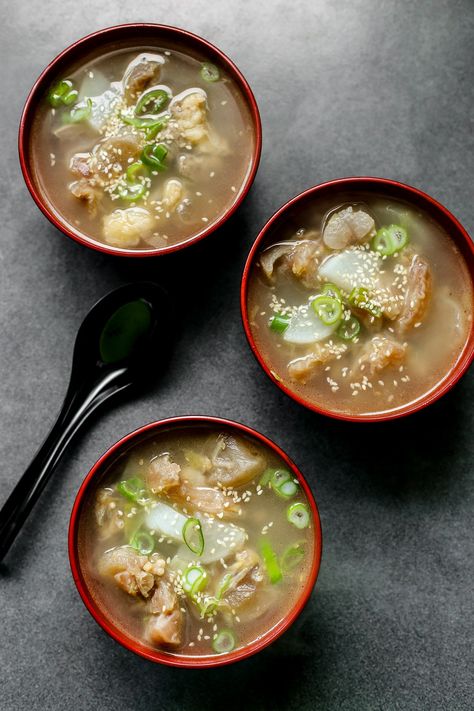 It’s not just delicious but it is also good for your skin Collagen Soup, Asian Soup Recipes, Collagen Recipes, Daikon Radish, Ground Beef Pasta, Beef Tendon, Ground Beef And Potatoes, Soup Healthy, Soup Dish