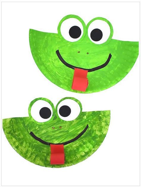 Frog Crafts Preschool, Frog Craft, Zoo Animal Crafts, Easy Toddler Crafts, Paper Plate Crafts For Kids, Frog Crafts, Toddler Arts And Crafts, Spring Crafts For Kids, Animal Crafts For Kids