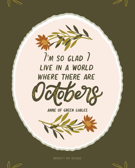 Happy first day of October 🍂🤍 #october #anneofgreengables #surfacepatterndesign Happy First Day Of October, First Day Of October, October Quotes, Anne Of Green, Anne Of Green Gables, Green Gables, Surface Pattern Design, First Day, Last Day