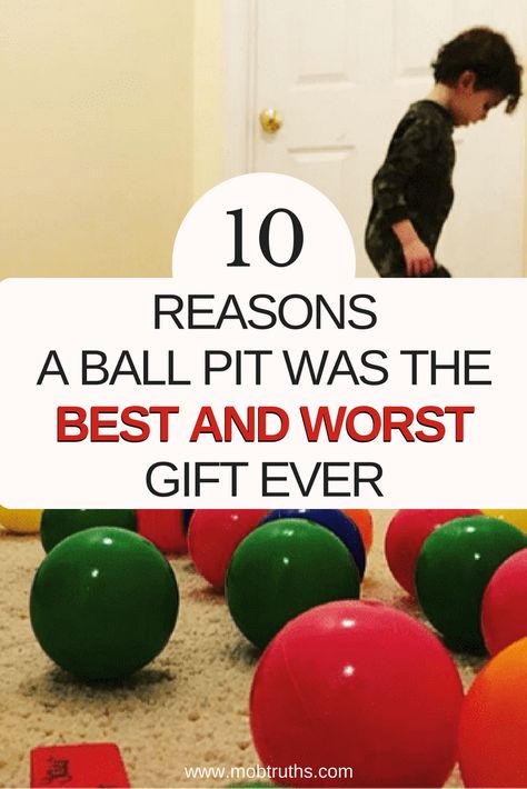 The Pros and cons of getting your children a ball pit as a gift for their birthday's or holidays.  Gift ideas for kids. #giftsforkids #kidsactivities Diy Ball Pit, Worst Idea Ever, Preschool Activities At Home, Ball Pit Balls, Family Bible Study, Mothers Of Boys, Mom Truth, Sensory Activities Toddlers, Activities For Boys