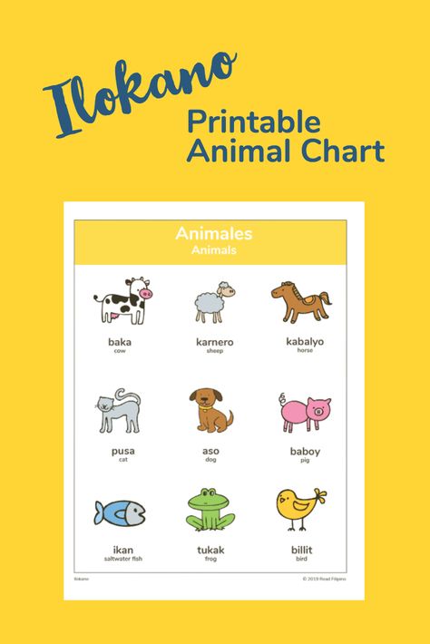 Animal chart with Ilokano and English names #filipino #ilokano #iloko #ilocano #filipinoamerican Ilocano Word, Health And Safety Poster, Animal Flashcards, Language Resources, Upcoming Books, Book Release, Learning Languages, Health And Safety, Reading