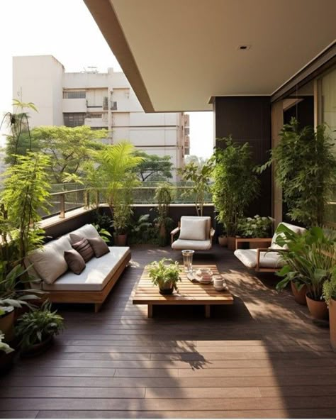 Open Terrace Ideas, Dream Terrace, Roof Apartment, Minimalist Board, Outdoor Balcony Furniture, Apartment Backyard, Terrace Designs, Balcony Makeover, Condo Balcony