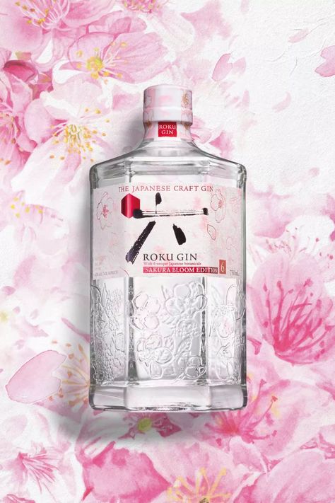 Roku Sakura Bloom | Japanese Gin | The House of Suntory Bottle Photoshoot, Roku Gin, V Model, Gin Recipes, Sakura Bloom, Gin Drinks, Gin Lovers, Studio 54, Fun Drinks