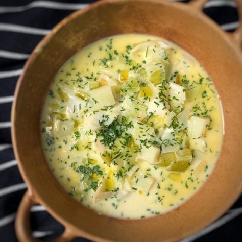 Smoked haddock chowder | Borough Market Smoked Haddock Chowder, Haddock Chowder Recipe, Smoked Haddock, Hearty Soup, Herb Recipes, Borough Market, Diced Potatoes, Chowder Recipes, Hearty Soups