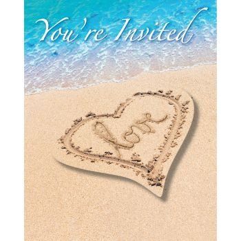 Beach Love Invitation Postcard 8 Invites >>> You can find out more details at the link of the image. (This is an affiliate link) #Invitations Picnic Invite, Beach Bridal Showers, Bridal Invitations, Beach Love, Beach Themed Party, Wedding Party Invites, Wedding Abroad, Party Stores, Paper Hearts