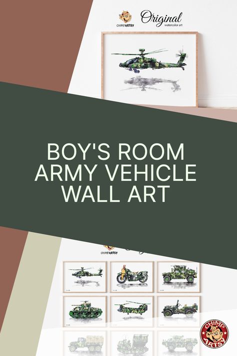 Army Vehicles for Boy's Room Army Bedroom Ideas Boys, Army Theme Kids Room, Army Bedding For Boys, Military Room Ideas, Boys Military Bedroom, Softball Mom Svg, Rainbow Unicorn Birthday, Nursery Quotes, Step Mom Gifts