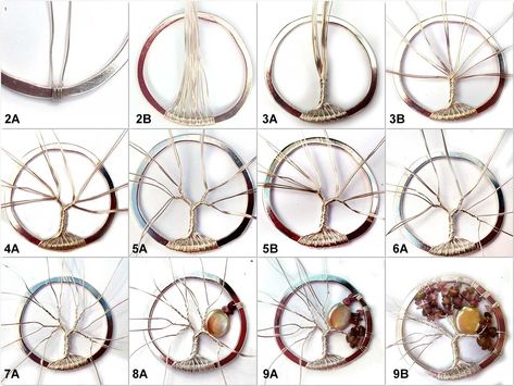 Jewellery Making Tutorials, Beads Jewelry Making Tutorials, Pearl Tree, Copper Wire Art, Dream Catcher Craft, Wire Tree Sculpture, Wire Jewelry Making, Tree Of Life Jewelry, Wire Jewelry Tutorial